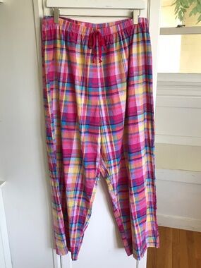 DREAMS & CO Cotton Pajama Pants Lounge Pants Pink Women’s Plus Size 1X